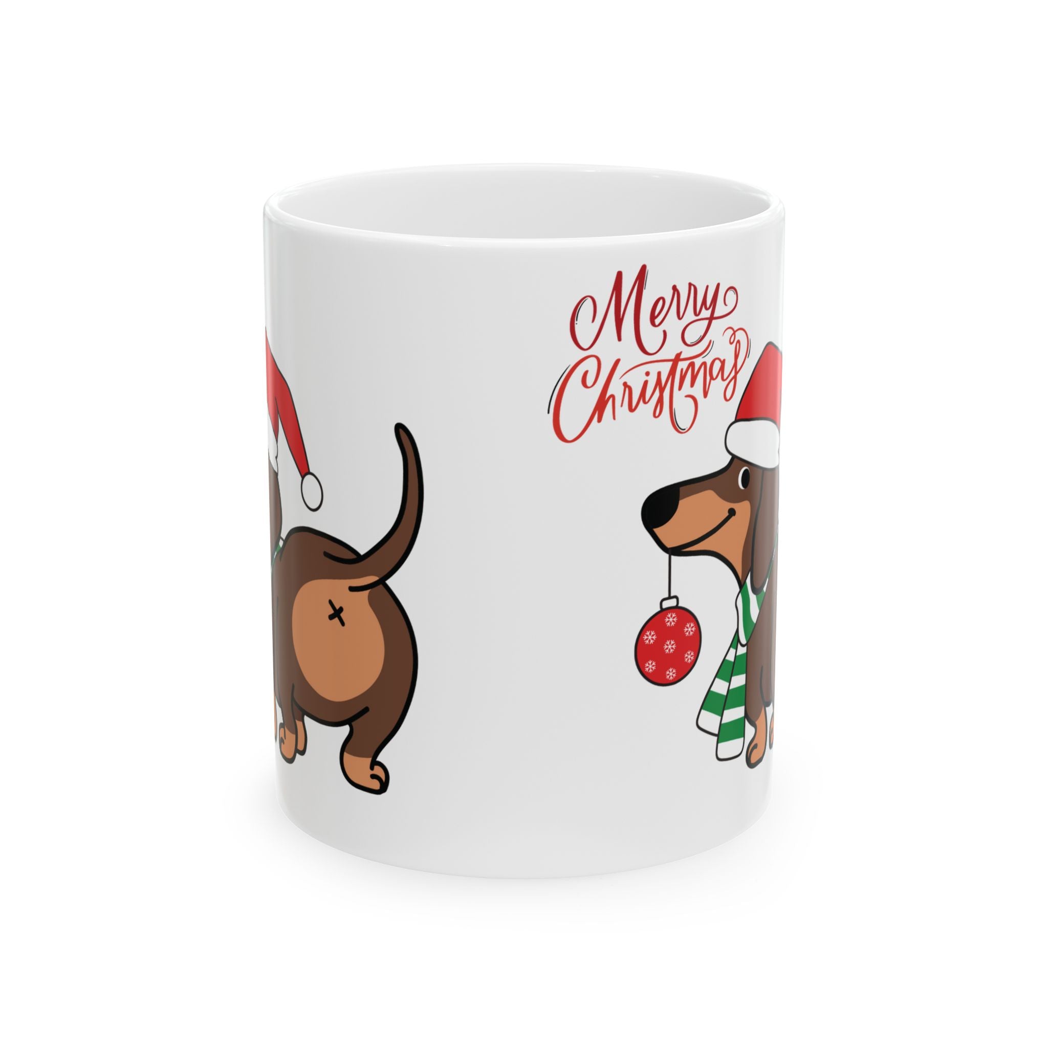 Christmas Mug Cute Dog Mug Unique Shot Love Gift Funny Coffee Cup Holiday Mug