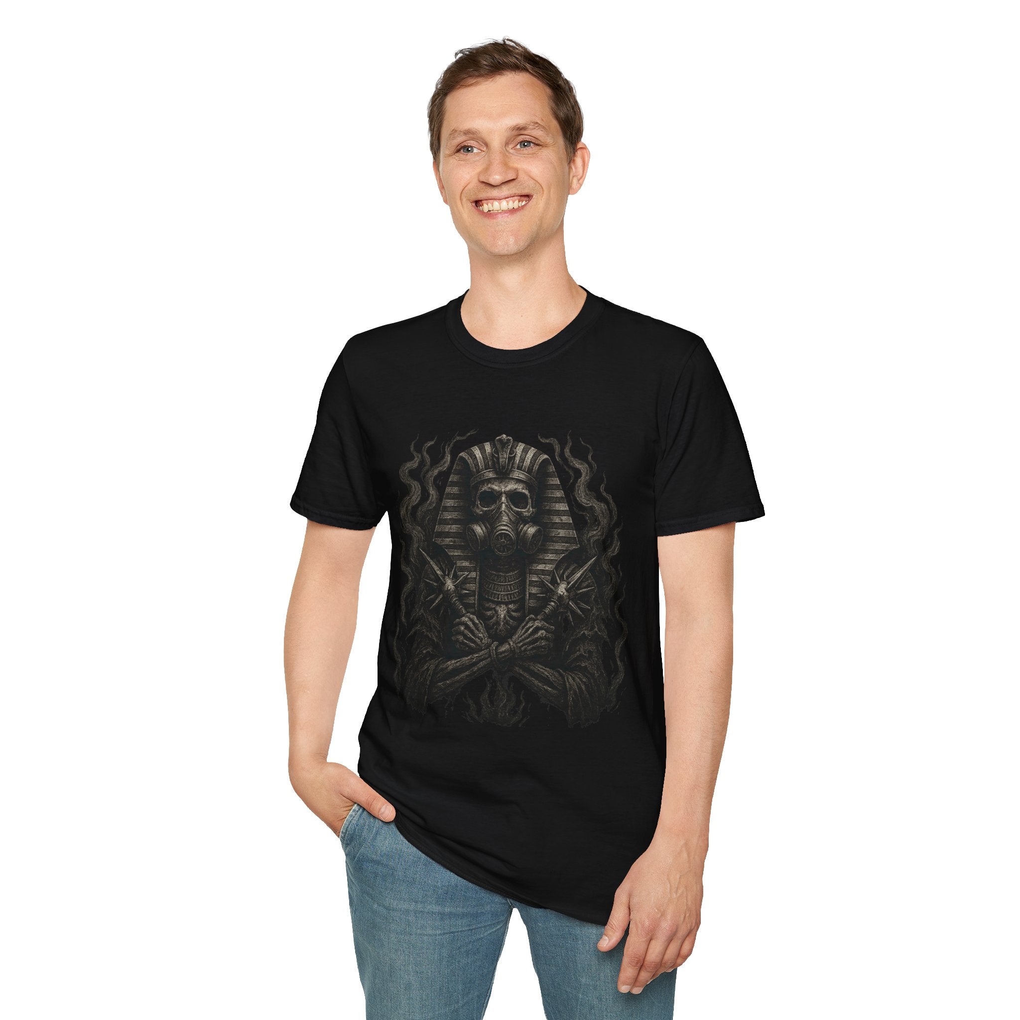 Vintage Mens T-shirts Egyptian Skull Graphic Tees Men Pharaoh Unisex Clothing Best Gift
