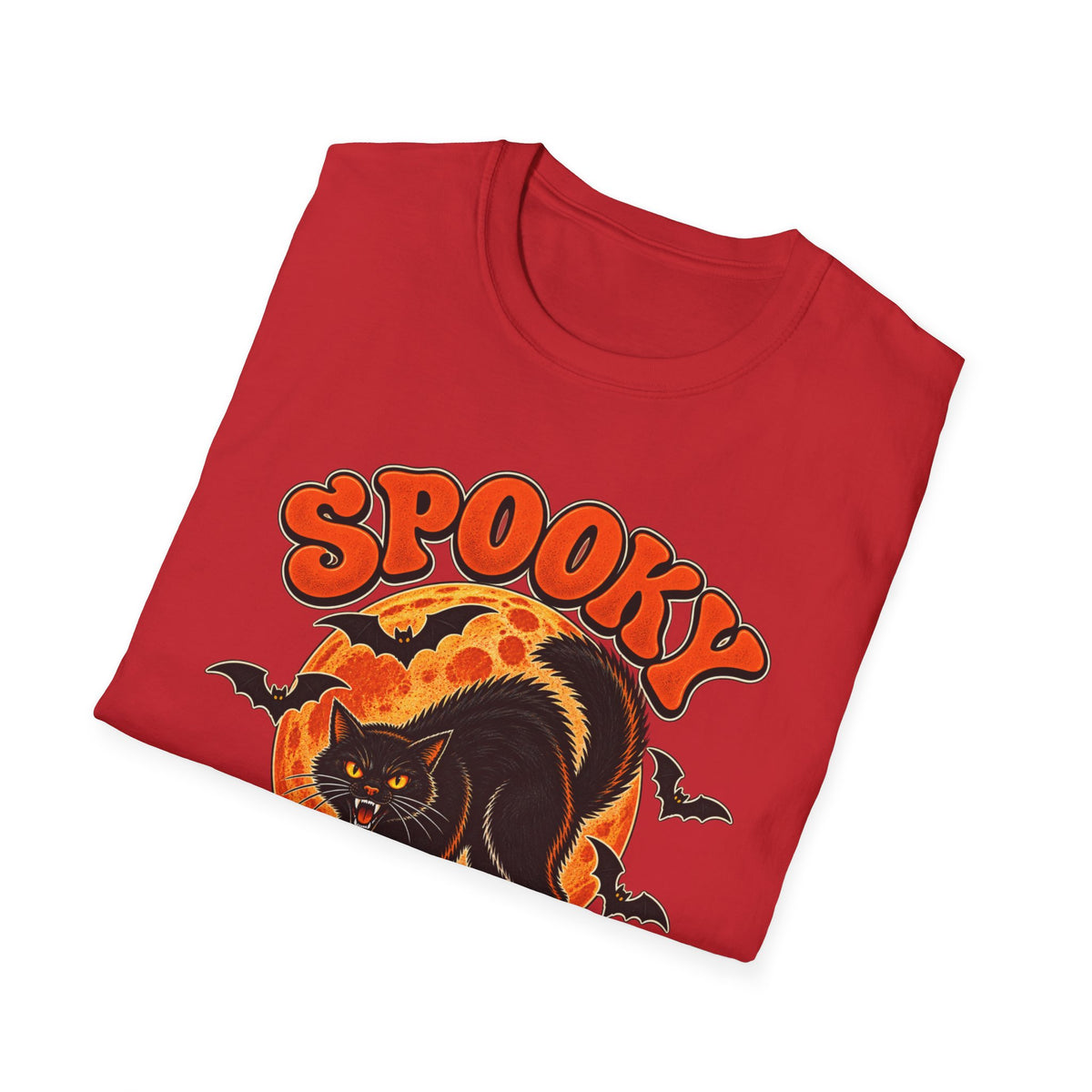 Retro Black Cat Halloween Shirt | Vintage Spooky Season Graphic Tee | Womens Halloween T-Shirt