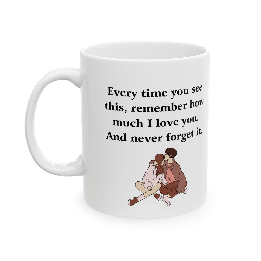 Cute Love Mug Tea Coffee Cup Ceramic Mug Unique Best Gift for Wife Husband Bf Gf