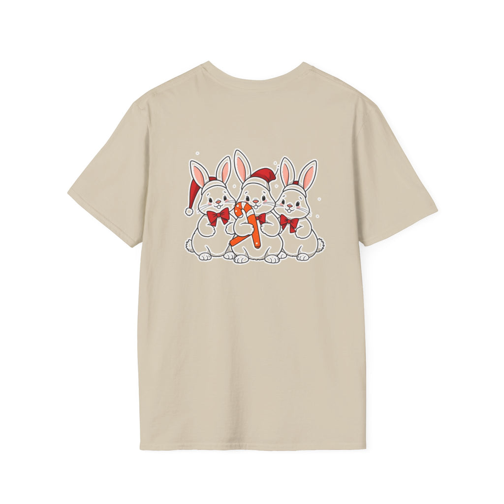 Christmas Rabbits Family T-Shirt | Cute Cartoon Holiday Design Unique Holiday Gift Shirt