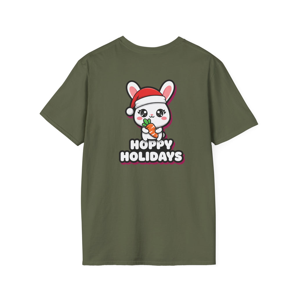 Cute Christmas Shirt Hoppy Holidays Funny Animal Unisex Softstyle Tee Christmas Gift