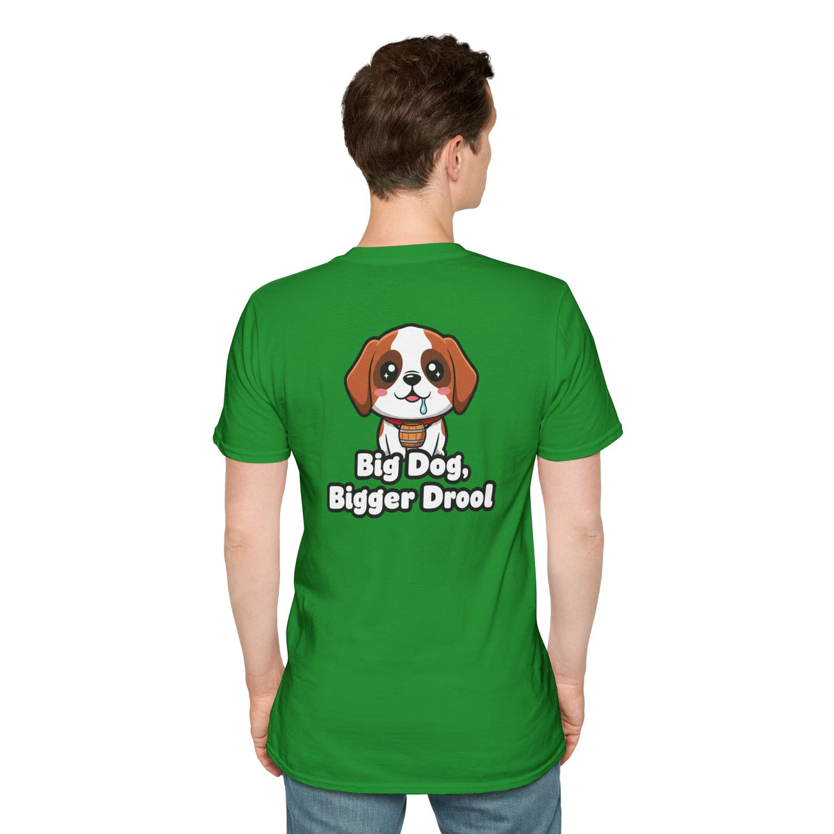Cute Saint Bernard Shirt Big Dog, Bigger Drool Funny Dog Lover Unisex Softstyle Tee Gift