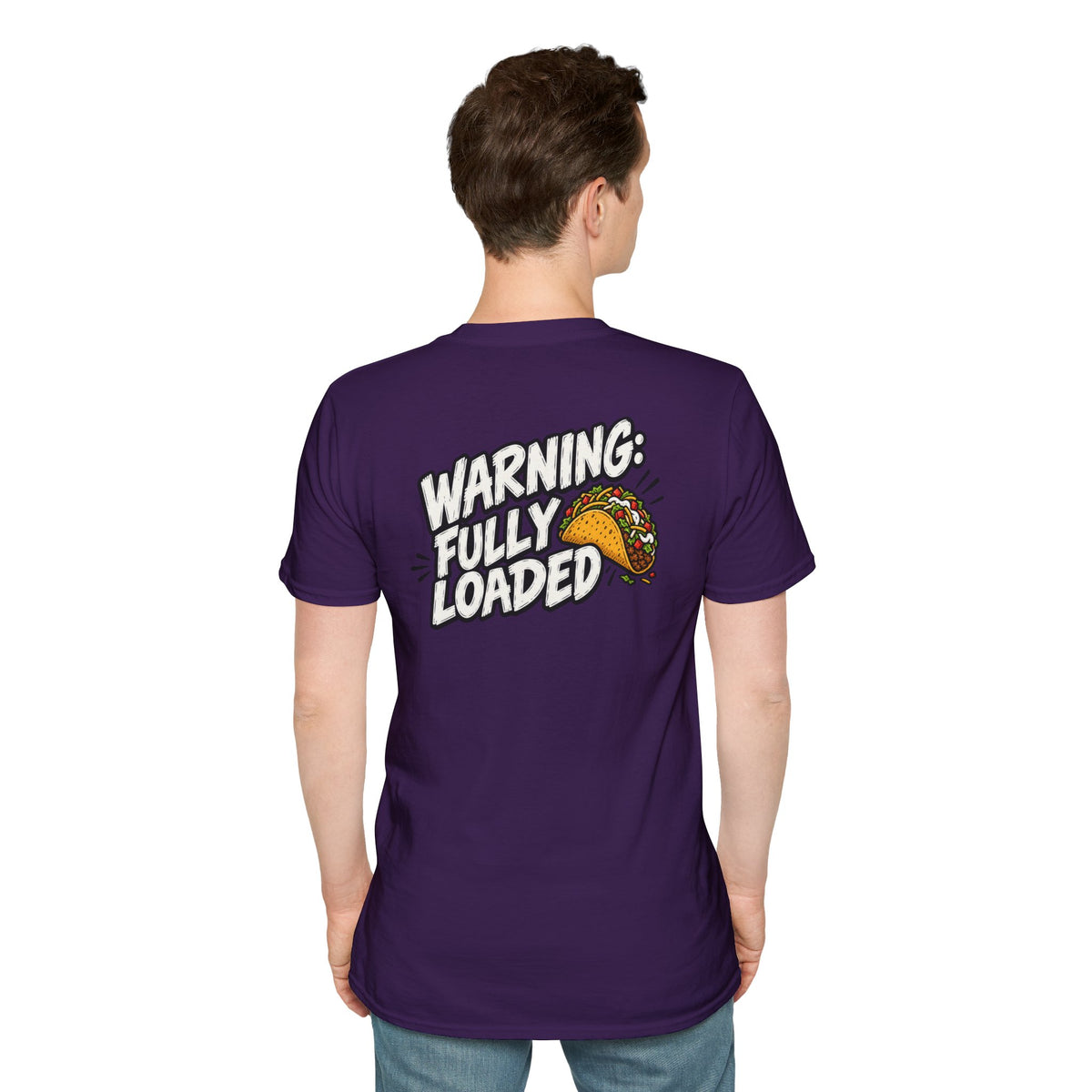 D0ark Humor Funny Taco Shirt Warning Fully Loaded Novelty Food Lover Graphic Tshirt Tee Unique Gift