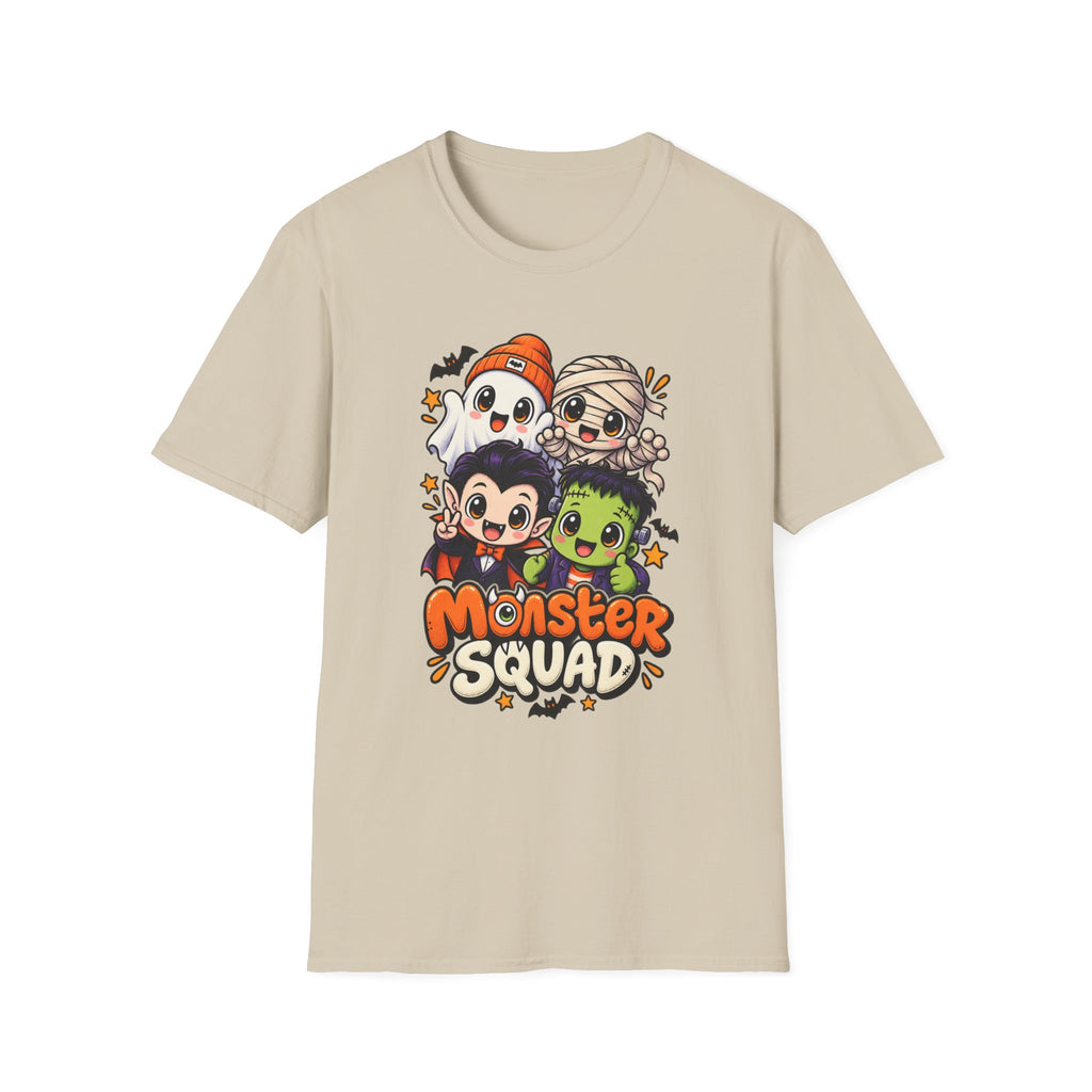 Funny Monster Squad Shirt | Cute Kawaii Halloween Tee | Ghost Mummy Vampire Frankenstein Graphic T-Shirt