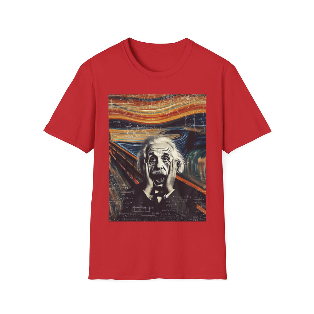 Funny Einstein Unisex Softstyle T-Shirt Edvard Munch Scream Cotton Gift Men Lady
