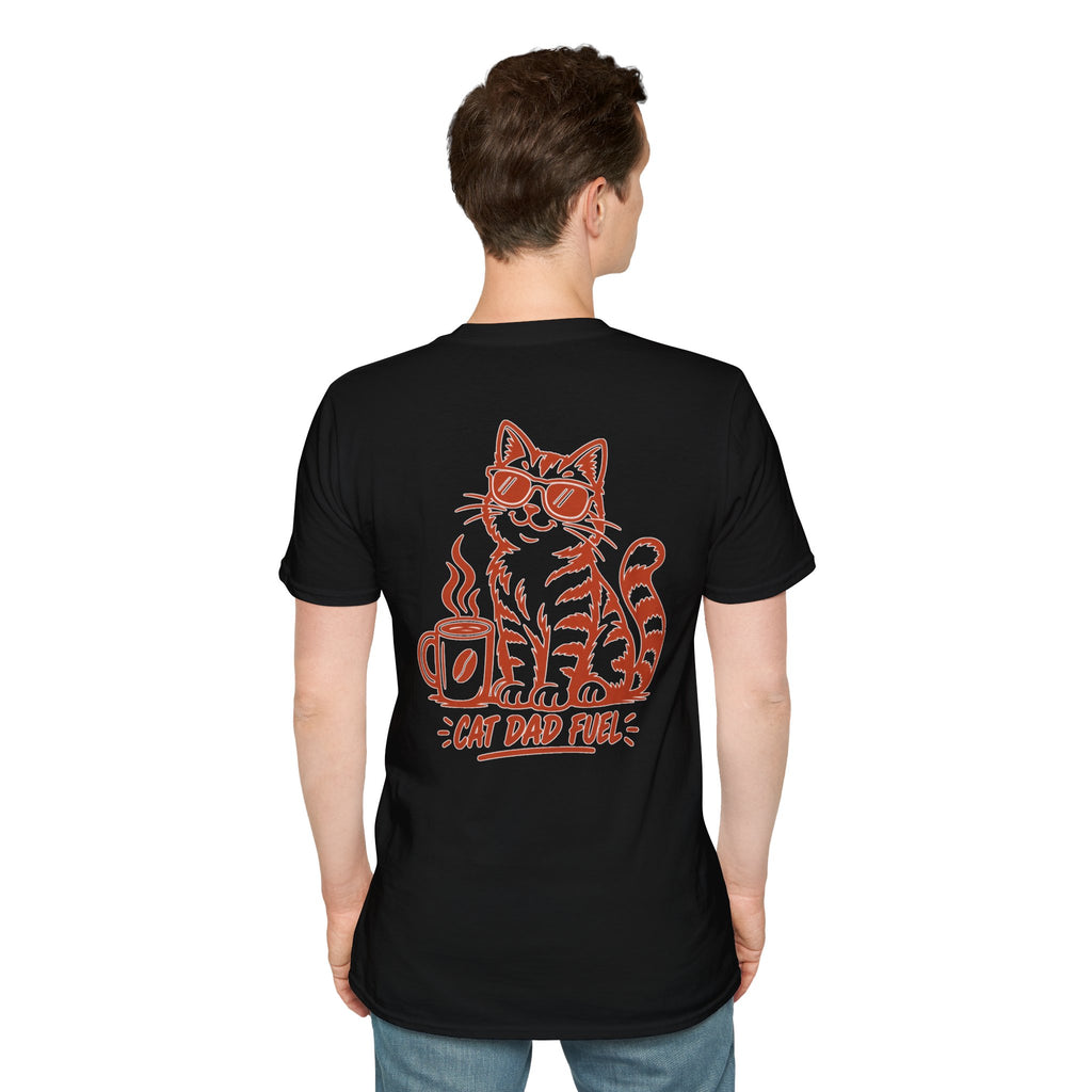 Cat Dad Shirt Cat Dad Fuel Funny Coffee Cat Lover Graphic Tee Unique Gift Funny Tshirt