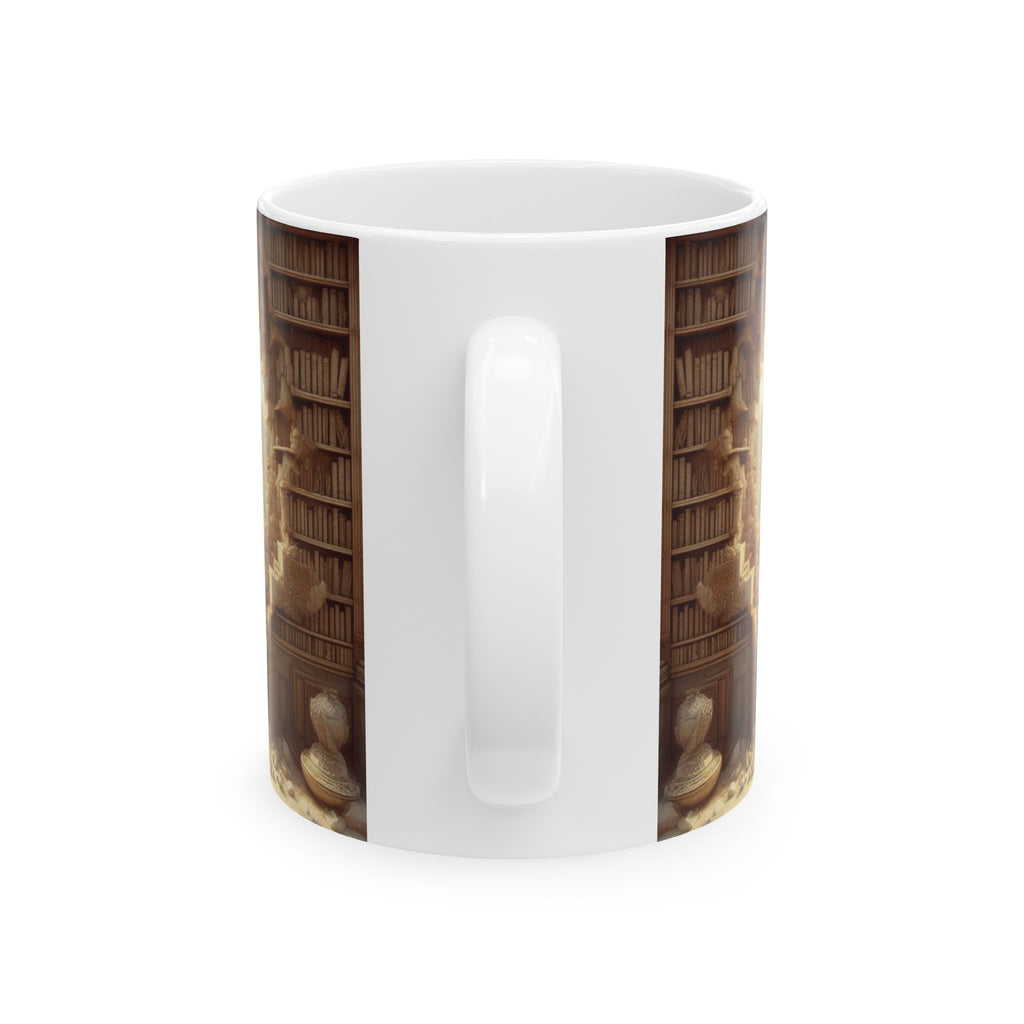 3D Ancient Athens Library Bookshelf Mug Unique Ceramic Mug Coffee Cup Gift Love 11oz