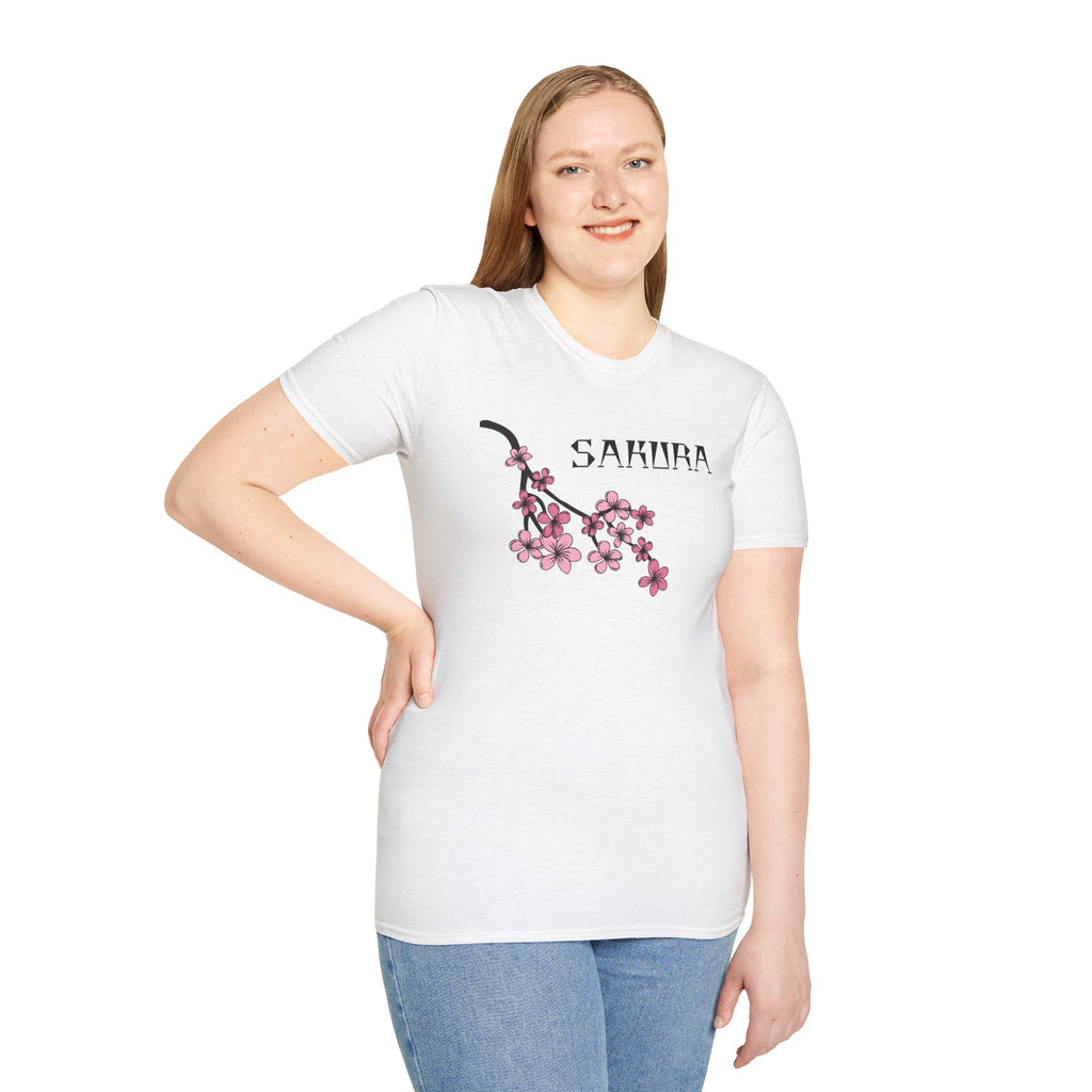 Sakura T-Shirt Japanese Art Shirt Unisex Softstyle Cherry Blossom Flower T-shirt