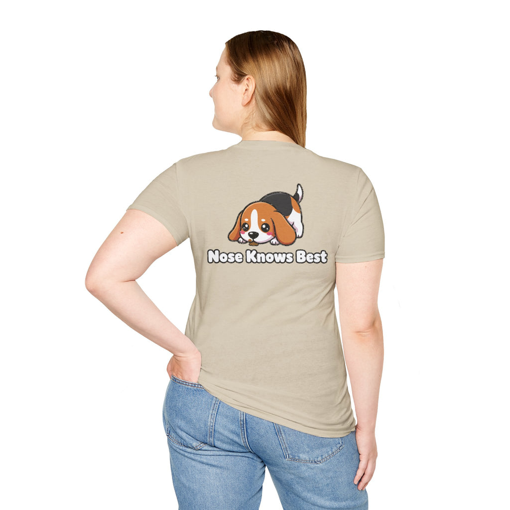 Cute Beagle Shirt Nose Knows Best Funny Dog Lover Unisex Softstyle Tee Gift