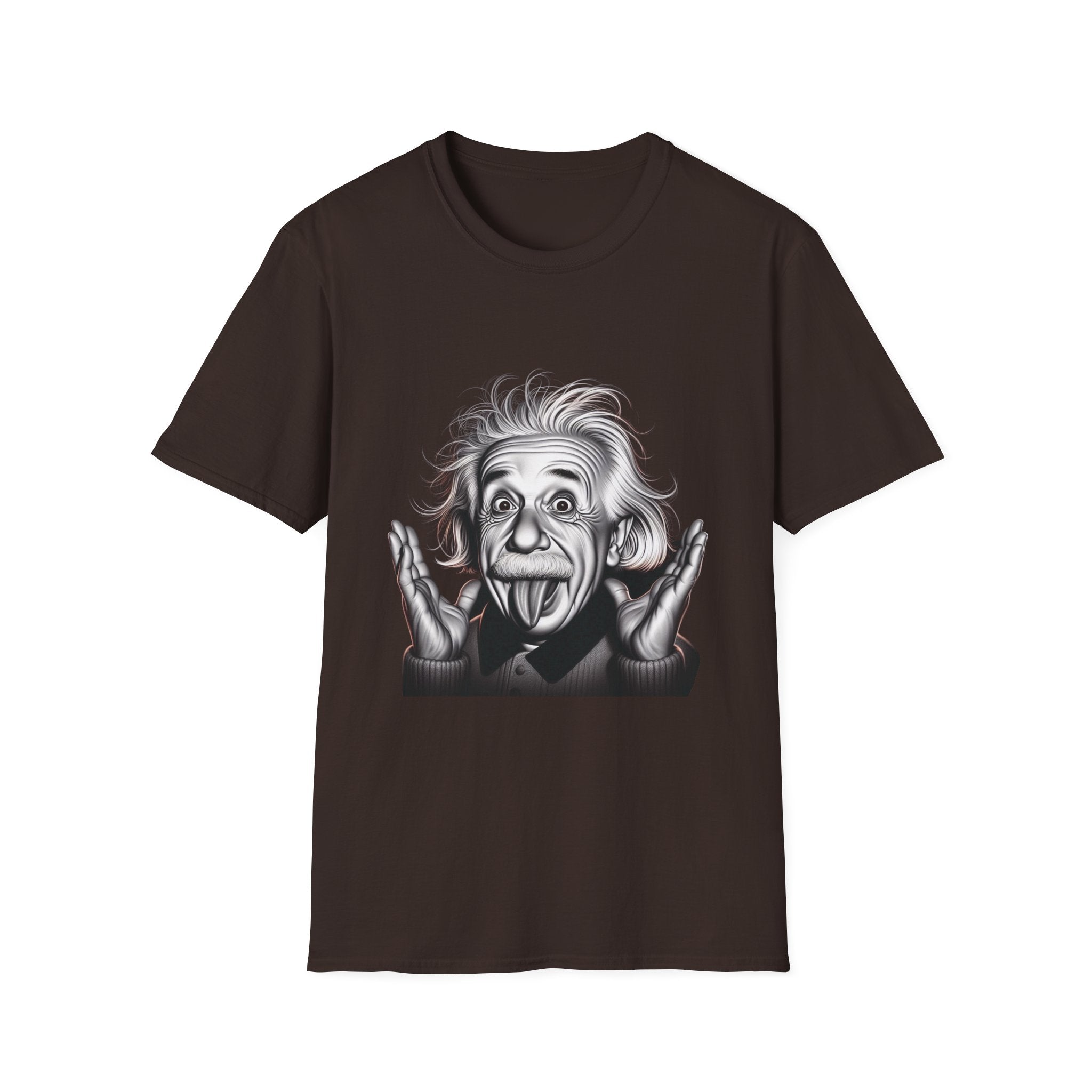 Funny Albert Einstein Print T-Shirt Unisex Softstyle T-Shirt Cotton Unique Gift