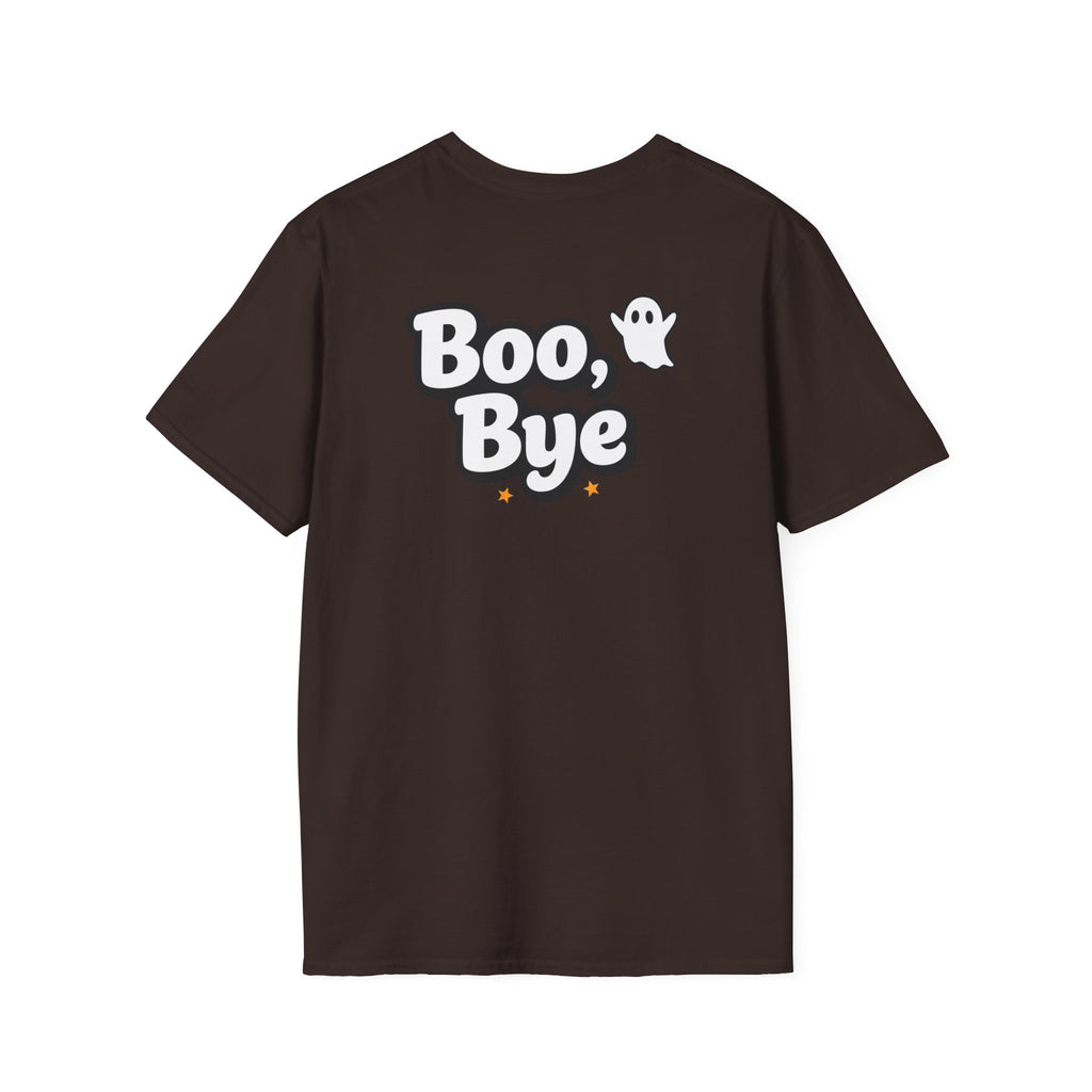 Dark Humor Halloween Shirt Boo Bye Funny Minimalist Ghost Sarcastic Unisex Softstyle Tee Adult Halloween Gift