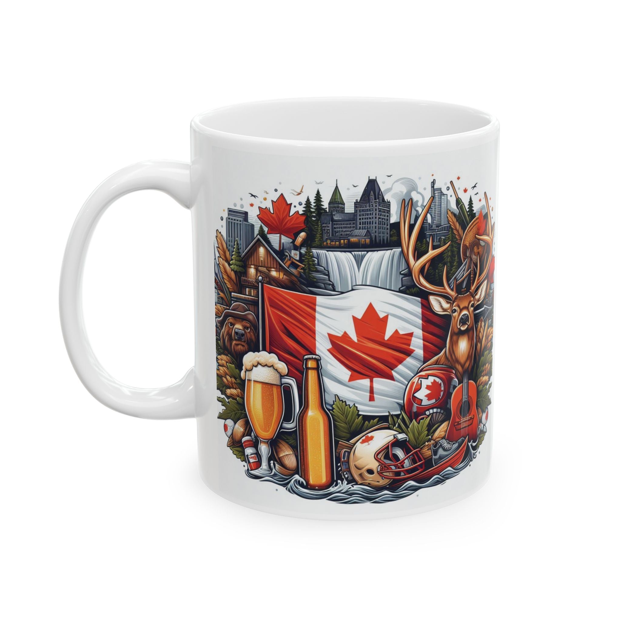 Canada Mug Canadian Flag Attributes Ceramic Tea Coffee Cup Unique Gift Tourist