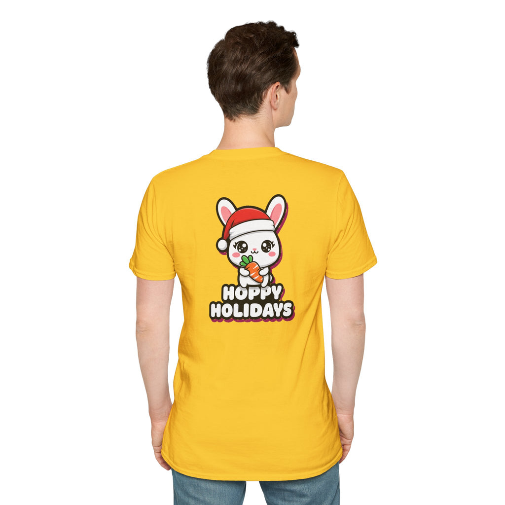 Cute Christmas Shirt Hoppy Holidays Funny Animal Unisex Softstyle Tee Christmas Gift