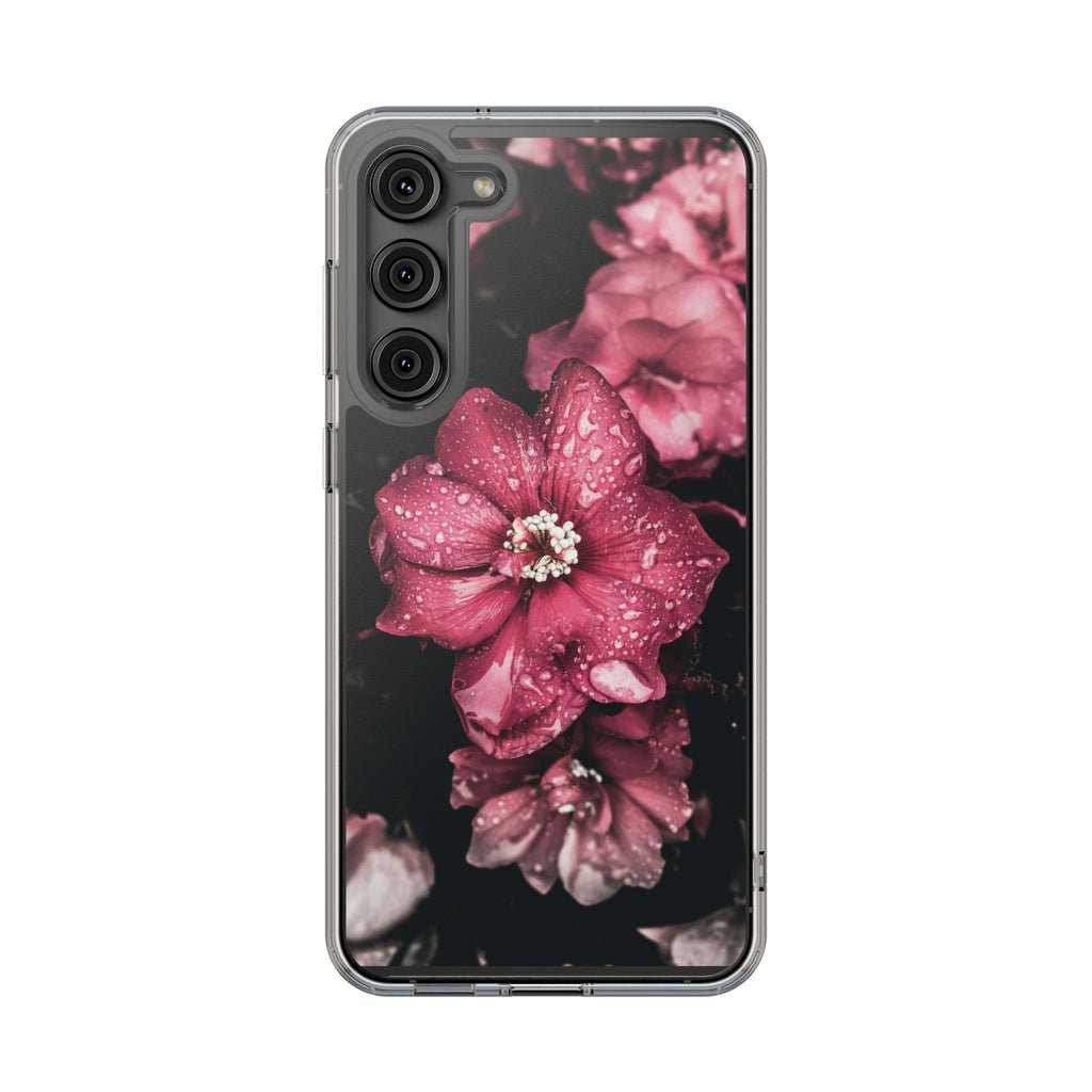 Pink Flowers Clear Cases iPhone Case Samsung Phone Case Unique Gift Cute Phone Cover Unique iPhone 17 Pro Max Phone Case