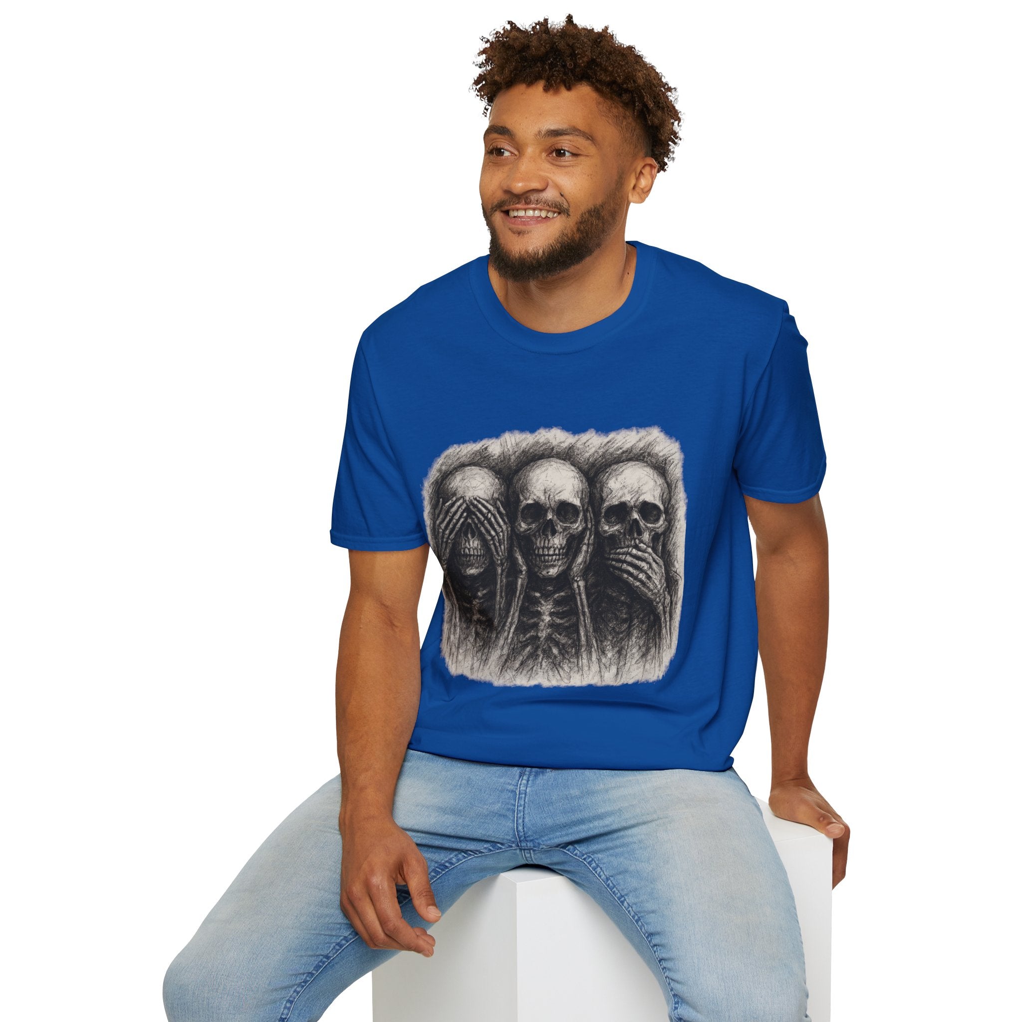 Mens Skull T-shirt Graphic Tees Skeleton Apparel Clothing Skulls Accessories Best Gift