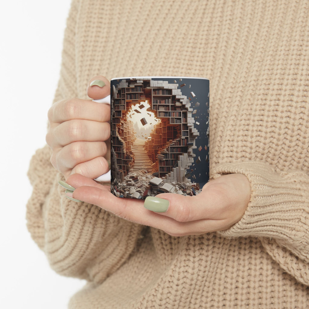 3D Library Bookshelf Mug Ceramic Mug Book Lovers Coffee Mug Gifts Funny Mug Cup 2026