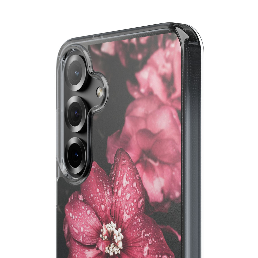 Pink Flowers Clear Cases iPhone Case Samsung Phone Case Unique Gift Cute Phone Cover Unique iPhone 17 Pro Max Phone Case