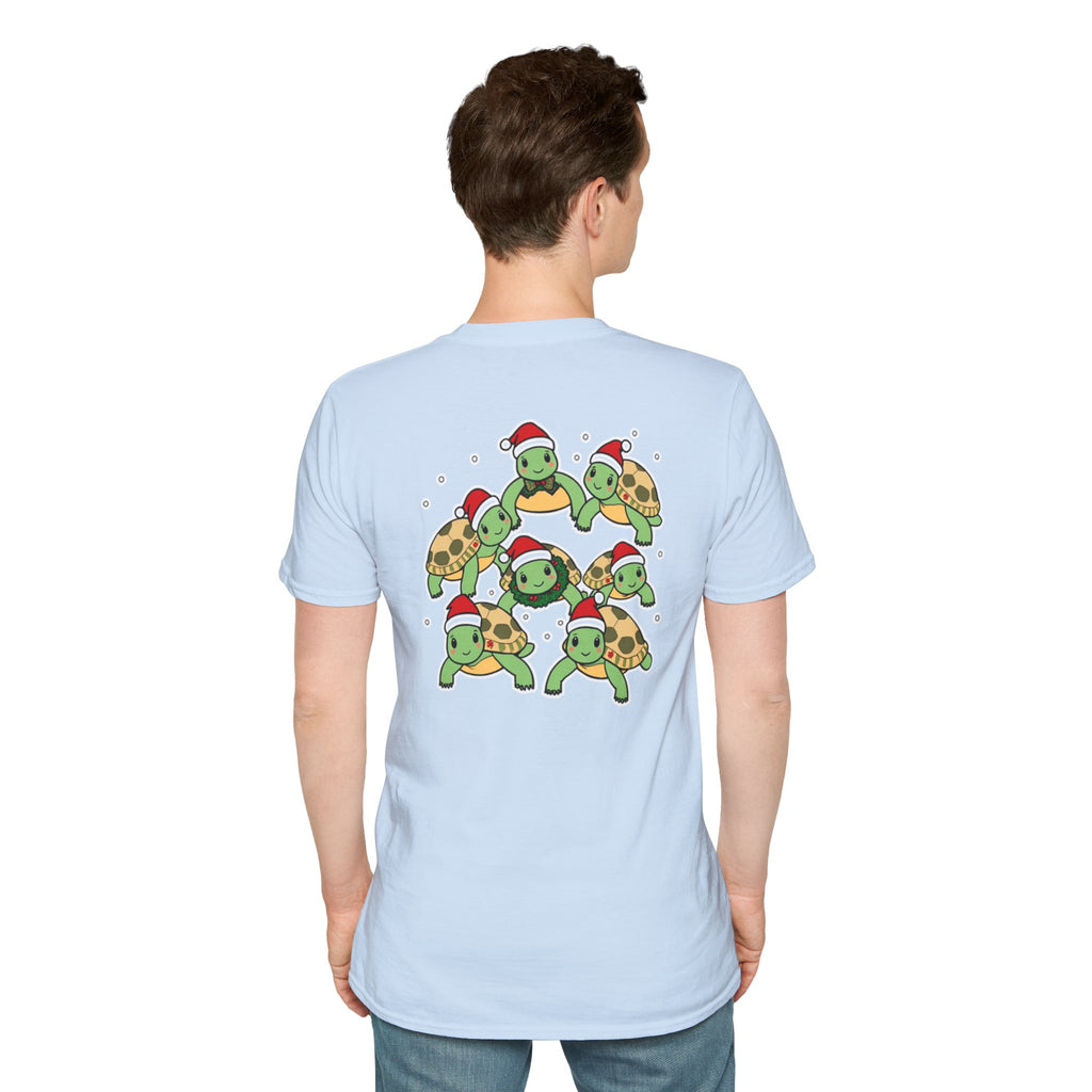 Christmas Turtles Family T-Shirt | Cute Cartoon Unique Holiday Design Gift Shirt