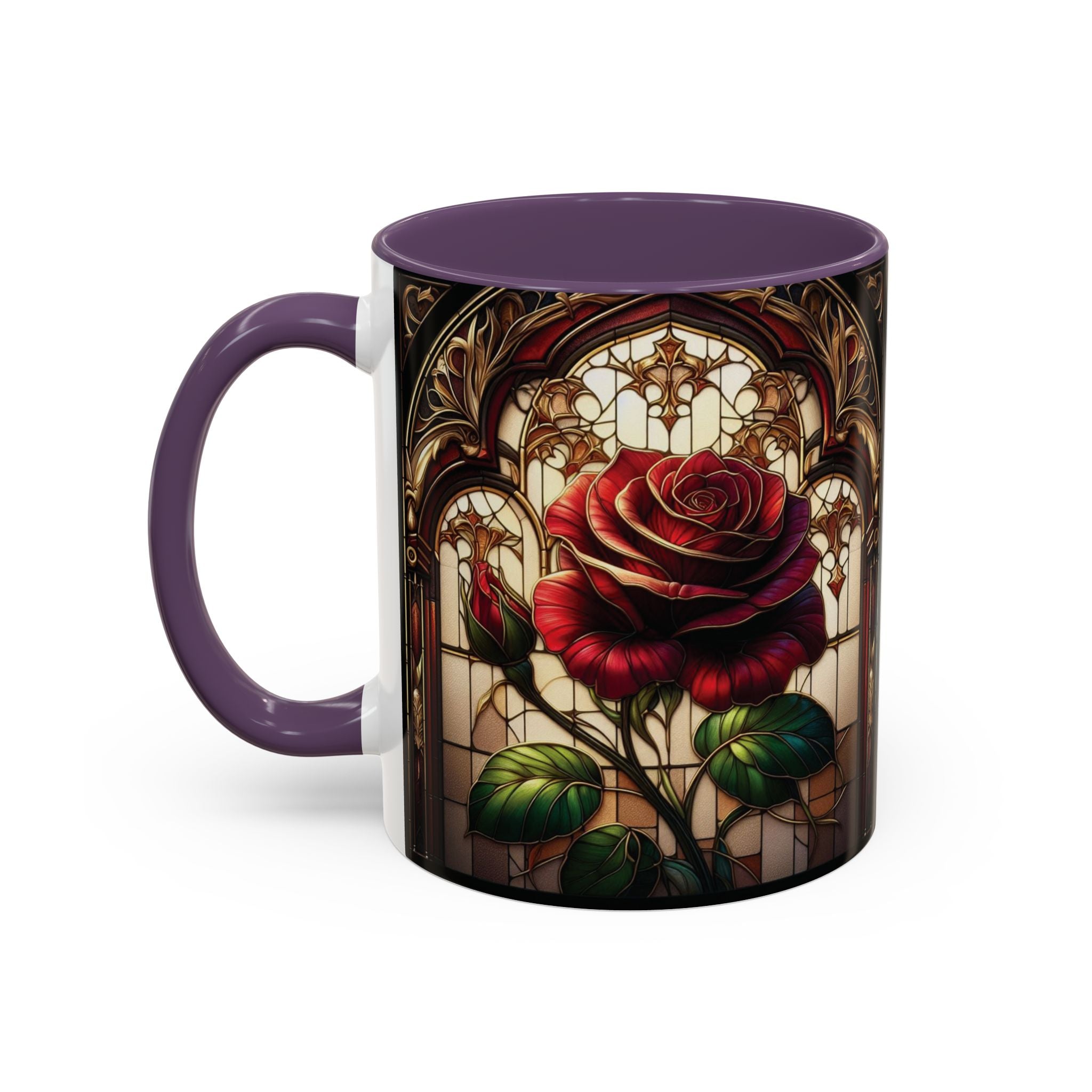 Rose Accent Coffee Mug Red Pink Ceramic Tea Cup Love Unique Valentine's Gift New
