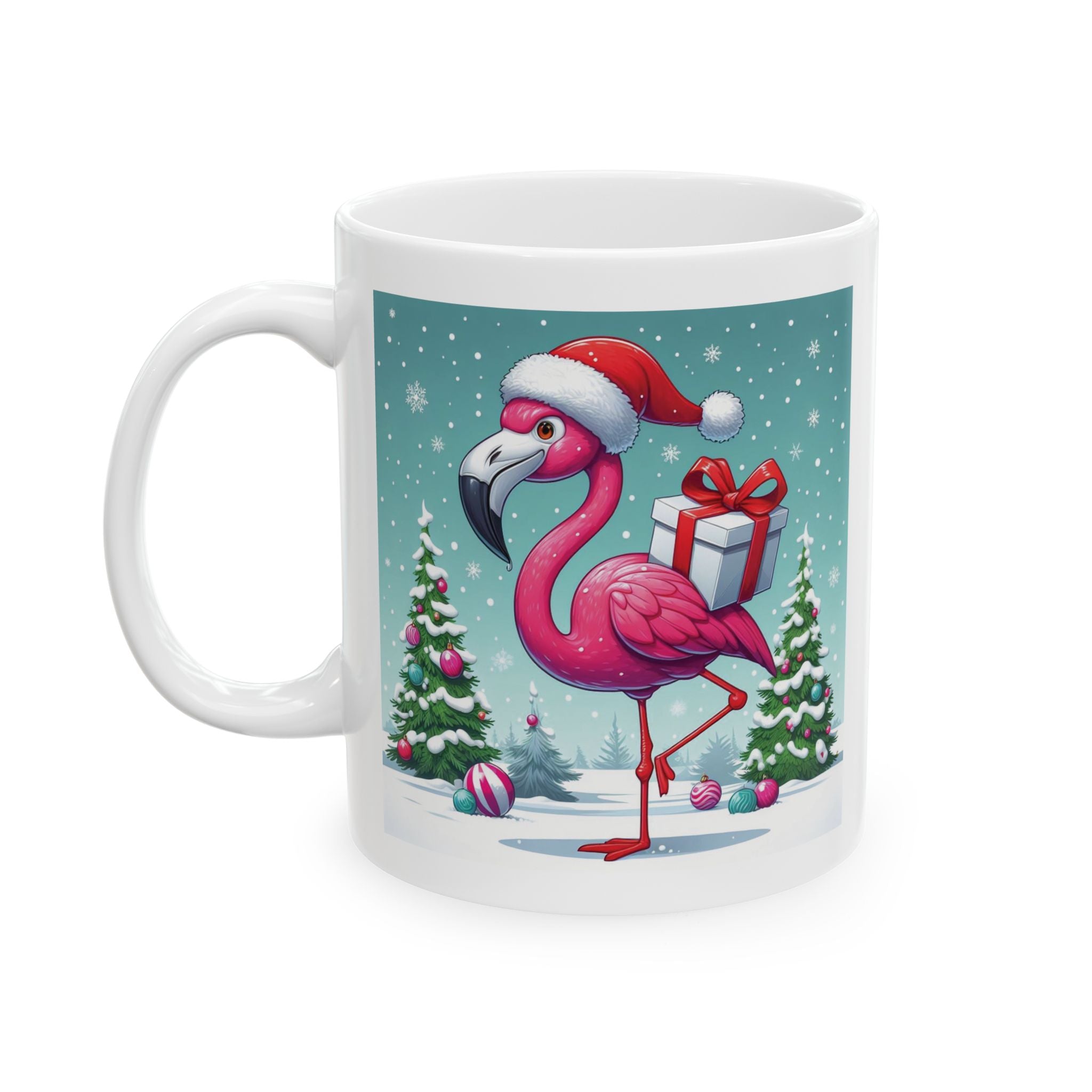 Christmas Mug Pink Flamingo Mug Holiday Unique Coffee Cup Funny Christmas Gift 2026