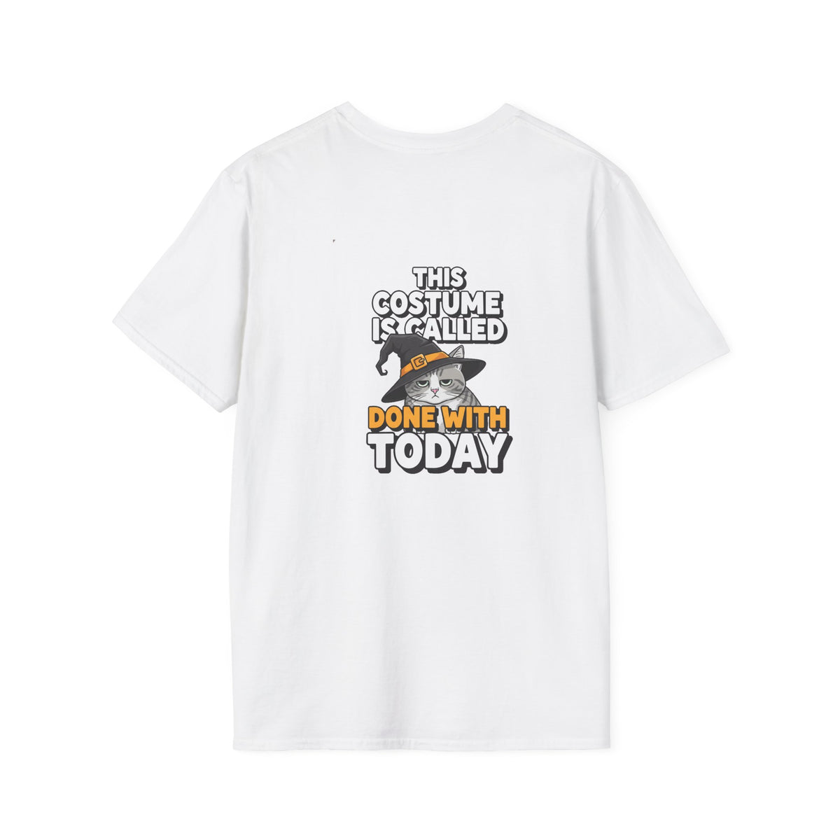 Dark Humor Halloween Shirt This Costume Is Called Done With Today Funny Cat Sarcastic Unisex Softstyle Tee Adult Halloween Gift