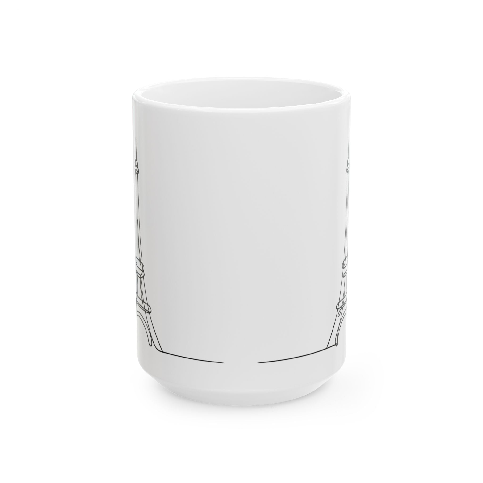 Funny Eiffel Tower Line Art Mug Minimalist Paris Coffee Cup – France Lover Gift Ceramic Mug 11oz 15oz Tea Mug