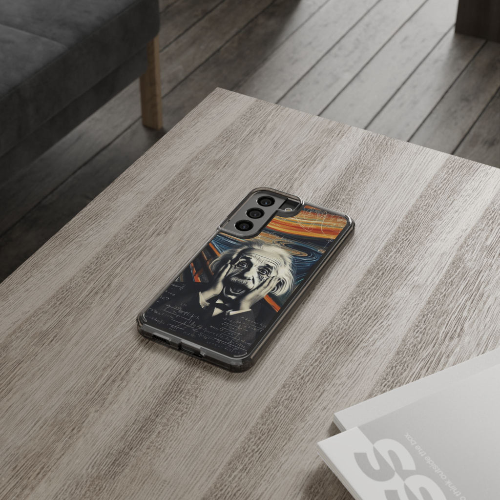 Funny Einstein Clear Phone Cases Edvard Munch Scream Unique iPhone Samsung Cases