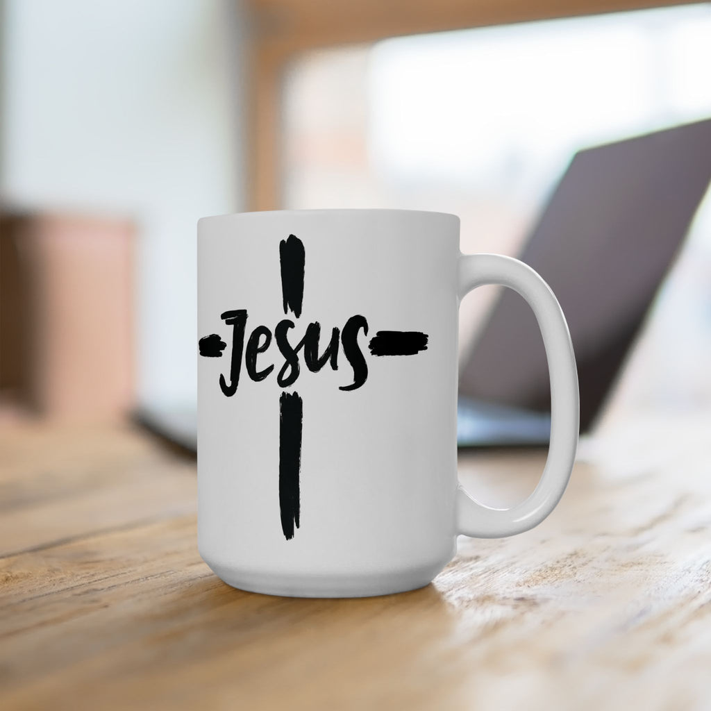 Jesus Cross Christianity Coffee Tea Mug Gift Home Anniversary Love Faith 15oz