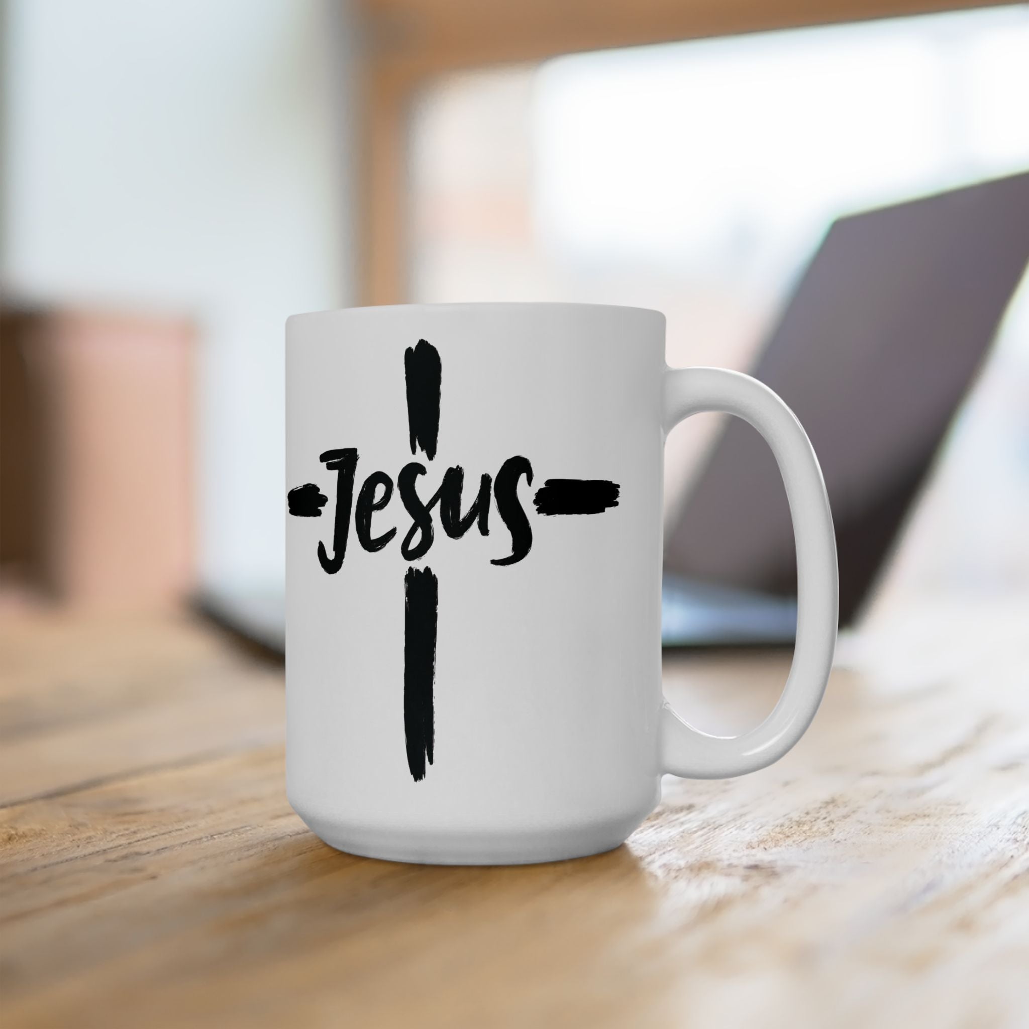 Jesus Cross Christianity Coffee Tea Mug Gift Home Anniversary Love Faith 15oz