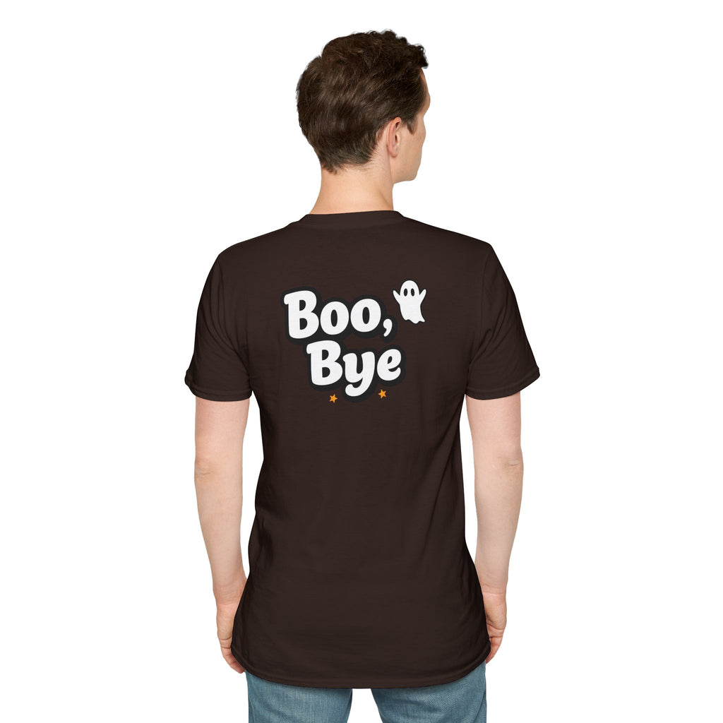Dark Humor Halloween Shirt Boo Bye Funny Minimalist Ghost Sarcastic Unisex Softstyle Tee Adult Halloween Gift