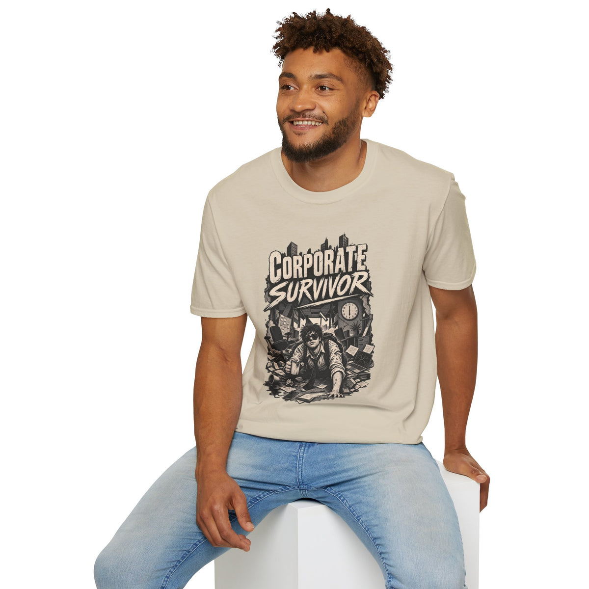Funny Dark Humor Tshirt — Funny Office Tshirt Dark Humor Graphic Tee Unique Coworker Gift CORPORATE SURVIVOR Shirt