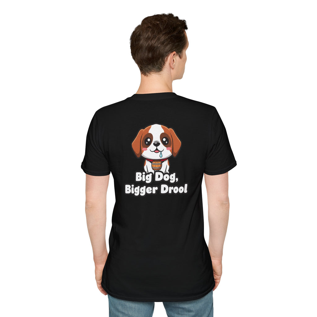 Cute Saint Bernard Shirt Big Dog, Bigger Drool Funny Dog Lover Unisex Softstyle Tee Gift