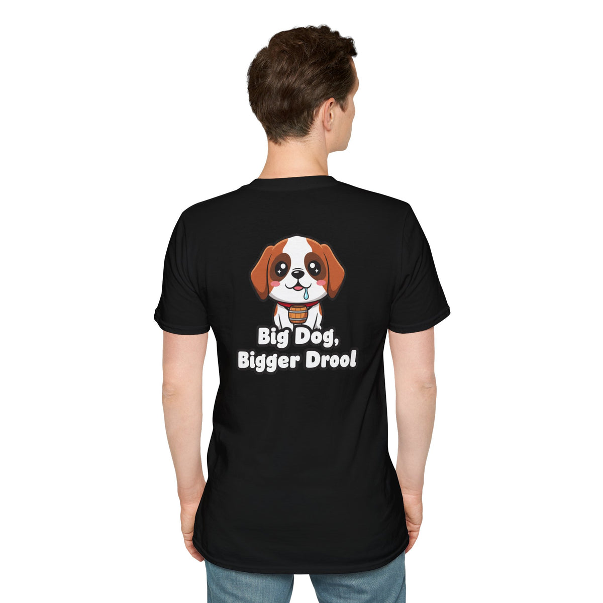 Cute Saint Bernard Shirt Big Dog, Bigger Drool Funny Dog Lover Unisex Softstyle Tee Gift