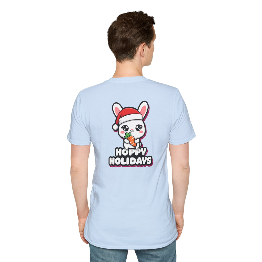 Cute Christmas Shirt Hoppy Holidays Funny Animal Unisex Softstyle Tee Christmas Gift