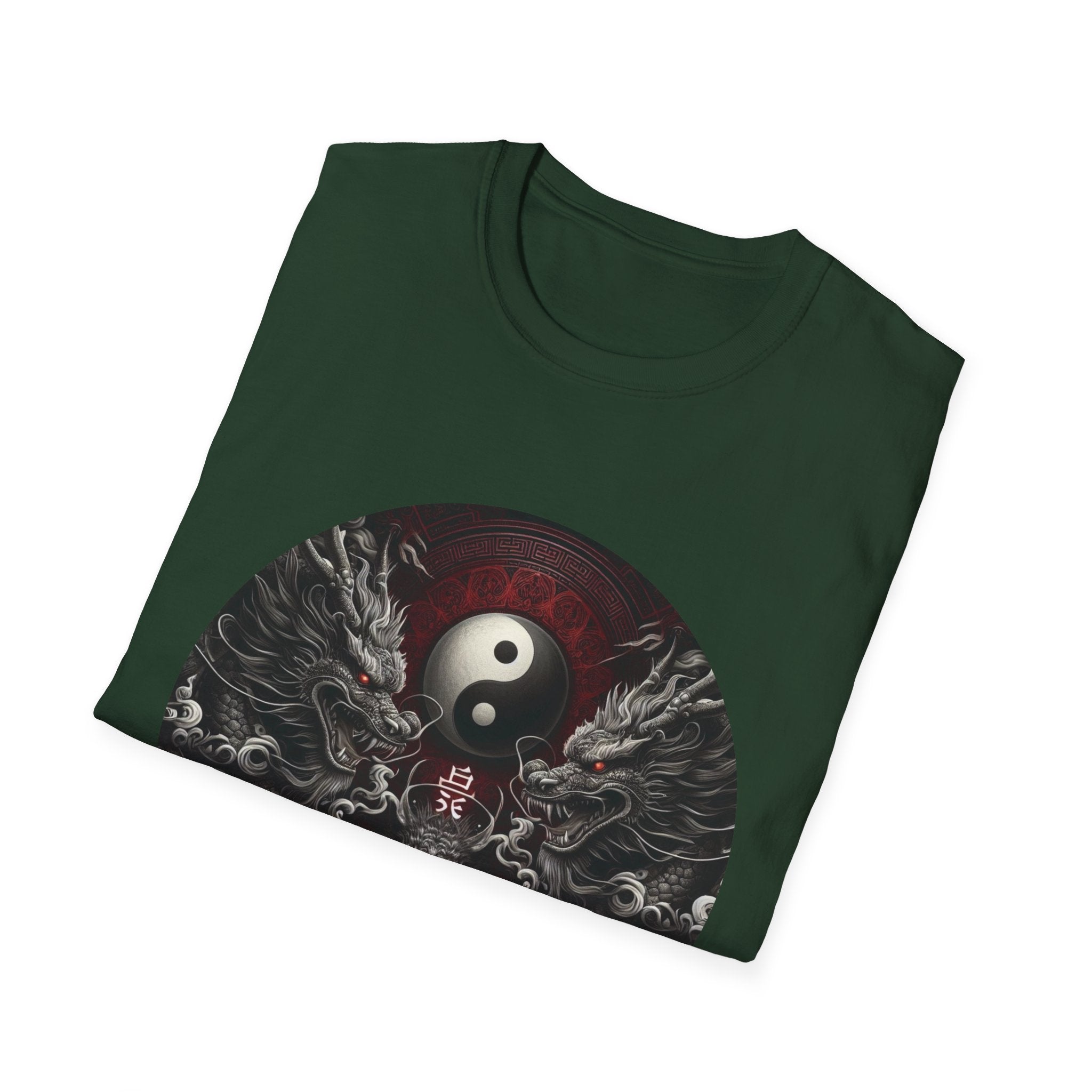 Dragon T-shirt Men Women Graphic Tee Clothing Apparel Symbol Ying Yang Best Gift