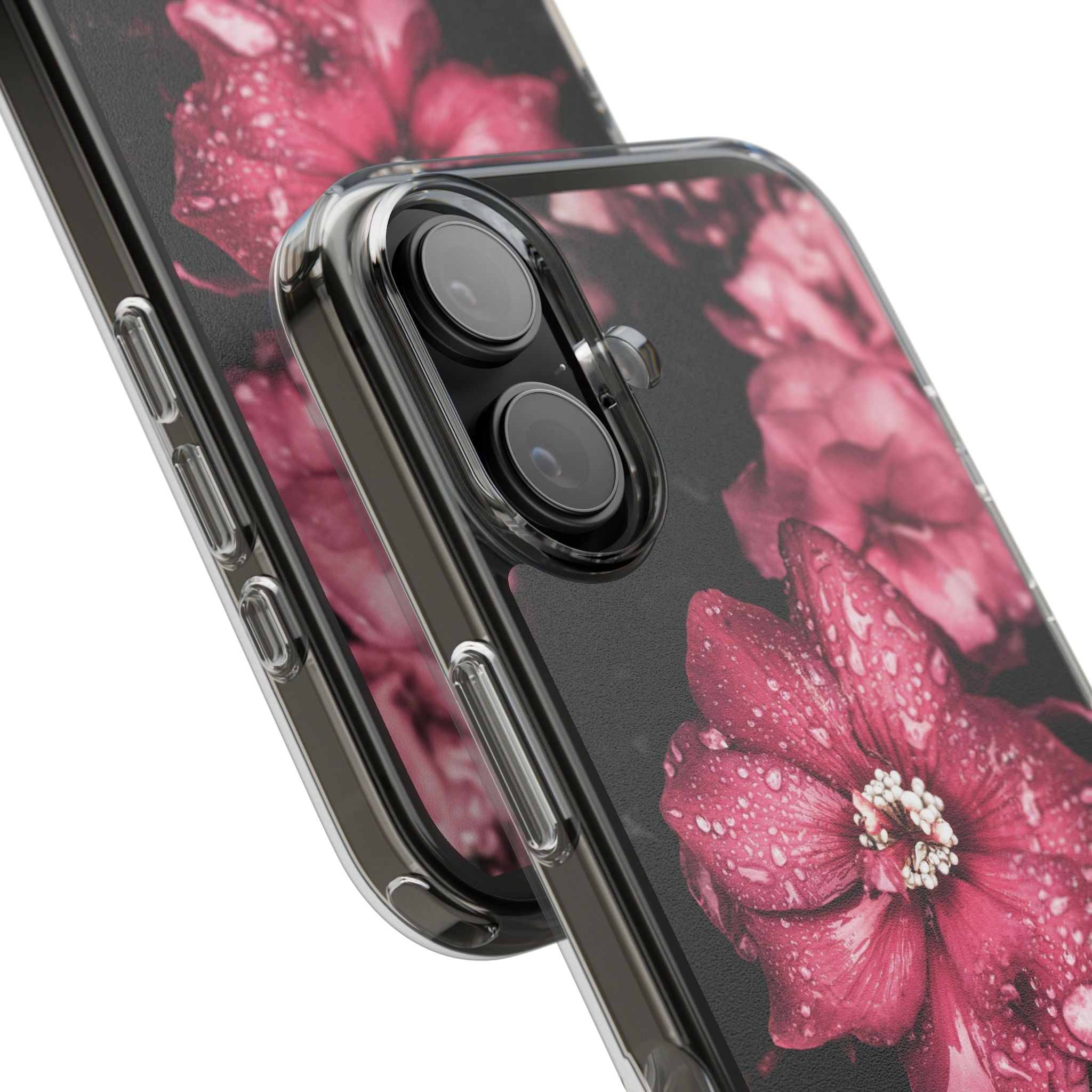 Pink Flowers Clear Cases iPhone Case Samsung Phone Case Unique Gift Cute Phone Cover Unique iPhone 17 Pro Max Phone Case