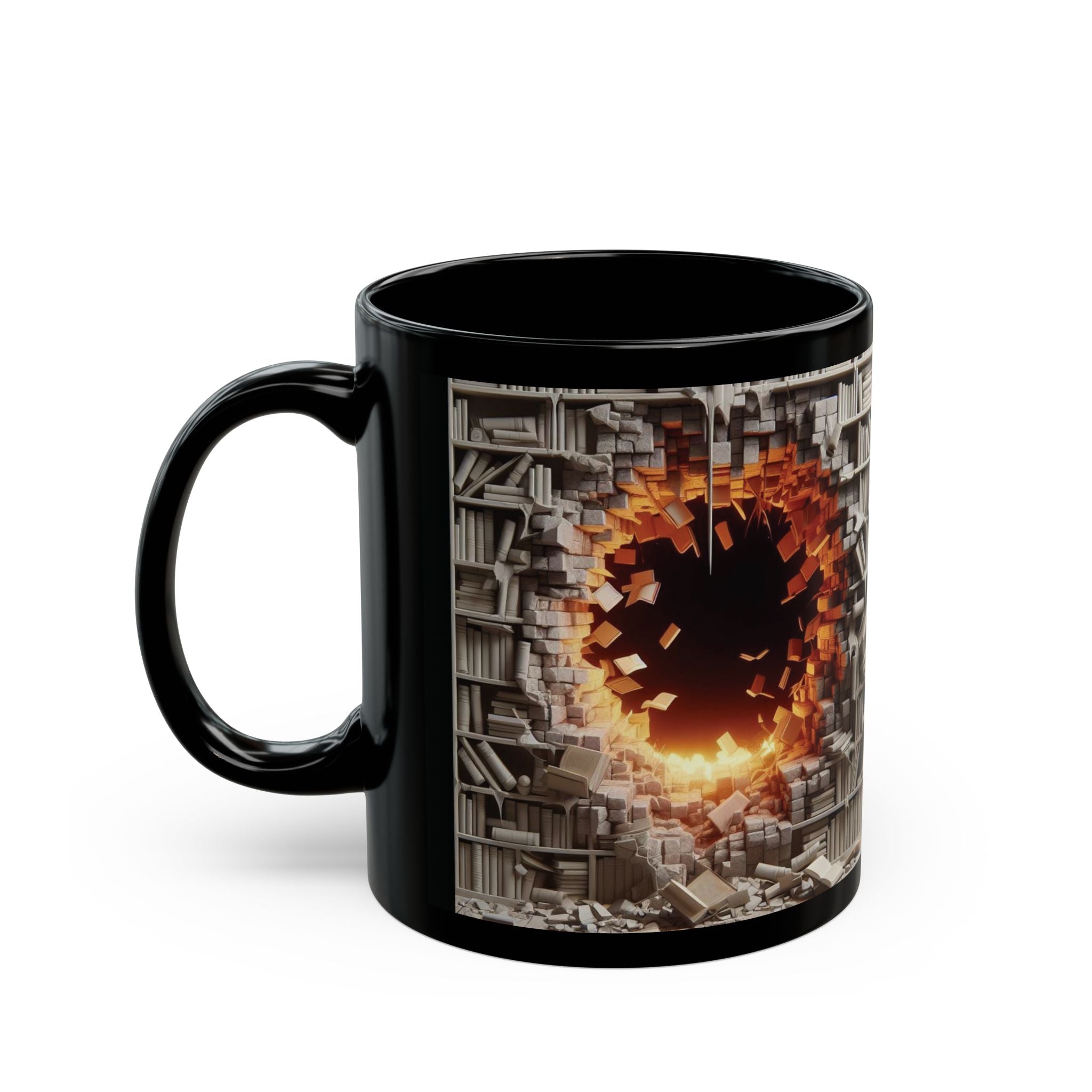 3D Bookshelf Mug-Library Book Mugs Funny Ceramic Mug Unique Gift Cup Work Office