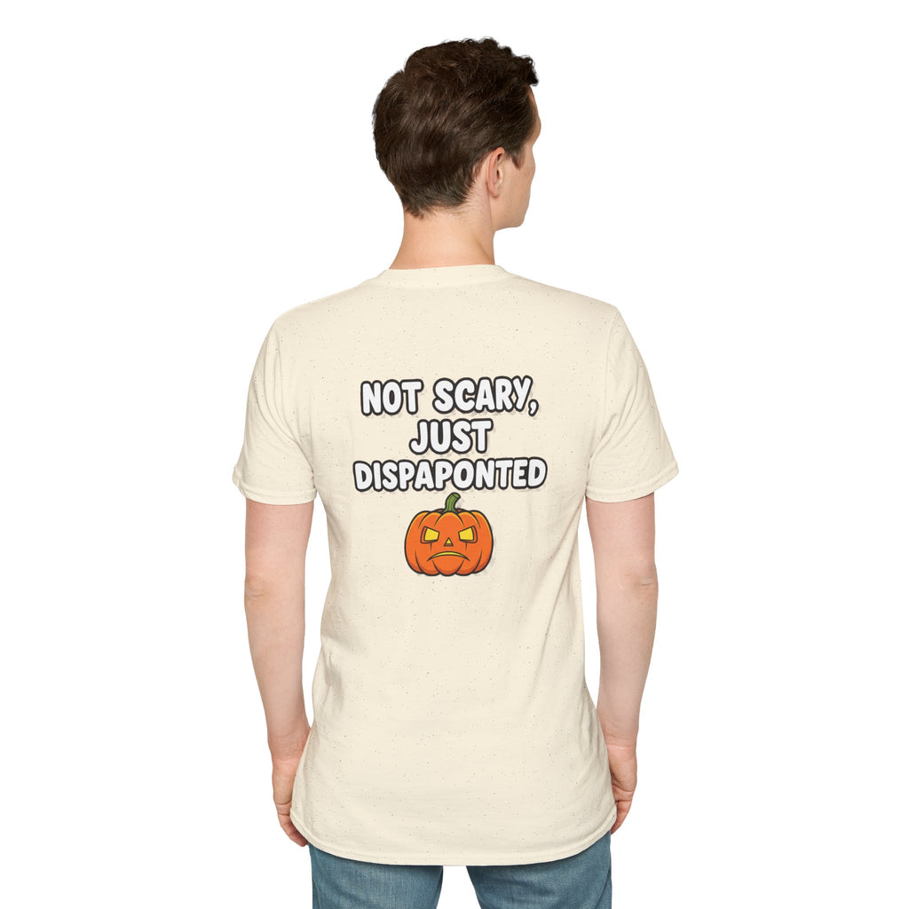 Dark Humor Halloween Shirt Not Scary Just Disappointed Funny Pumpkin Sarcastic Unisex Softstyle Tee Adult Halloween Gift