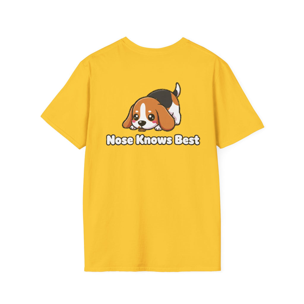 Cute Beagle Shirt Nose Knows Best Funny Dog Lover Unisex Softstyle Tee Gift