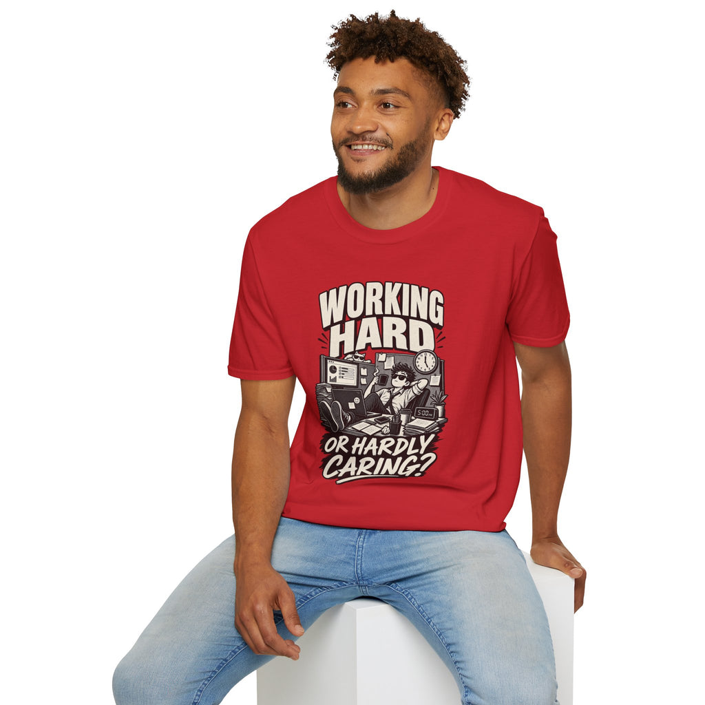 Funny Dark Humor Tshirt — Funny Office Tshirt Dark Humor Graphic Tee Unique Coworker Gift WORKING HARD Shirt