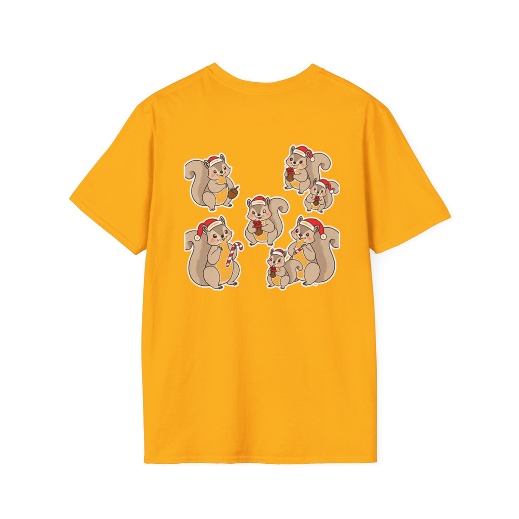 Christmas Squirrels Family T-Shirt | Cute Cartoon Design Unique Holiday Gift Shirt