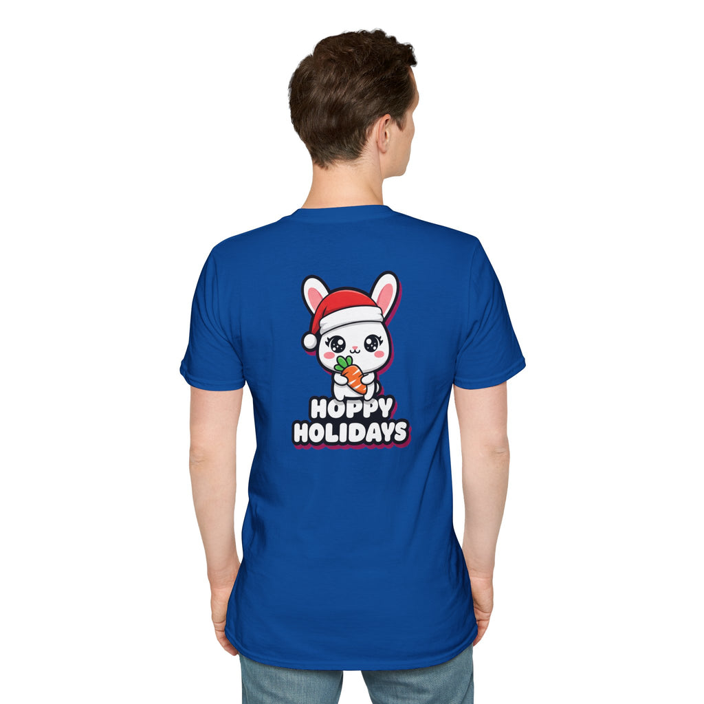 Cute Christmas Shirt Hoppy Holidays Funny Animal Unisex Softstyle Tee Christmas Gift