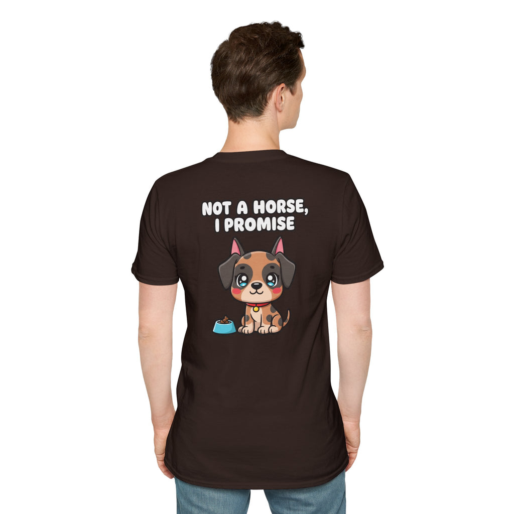 Cute Great Dane Shirt Not A Horse, I Promise Funny Dog Lover Unisex Softstyle Tee Gift