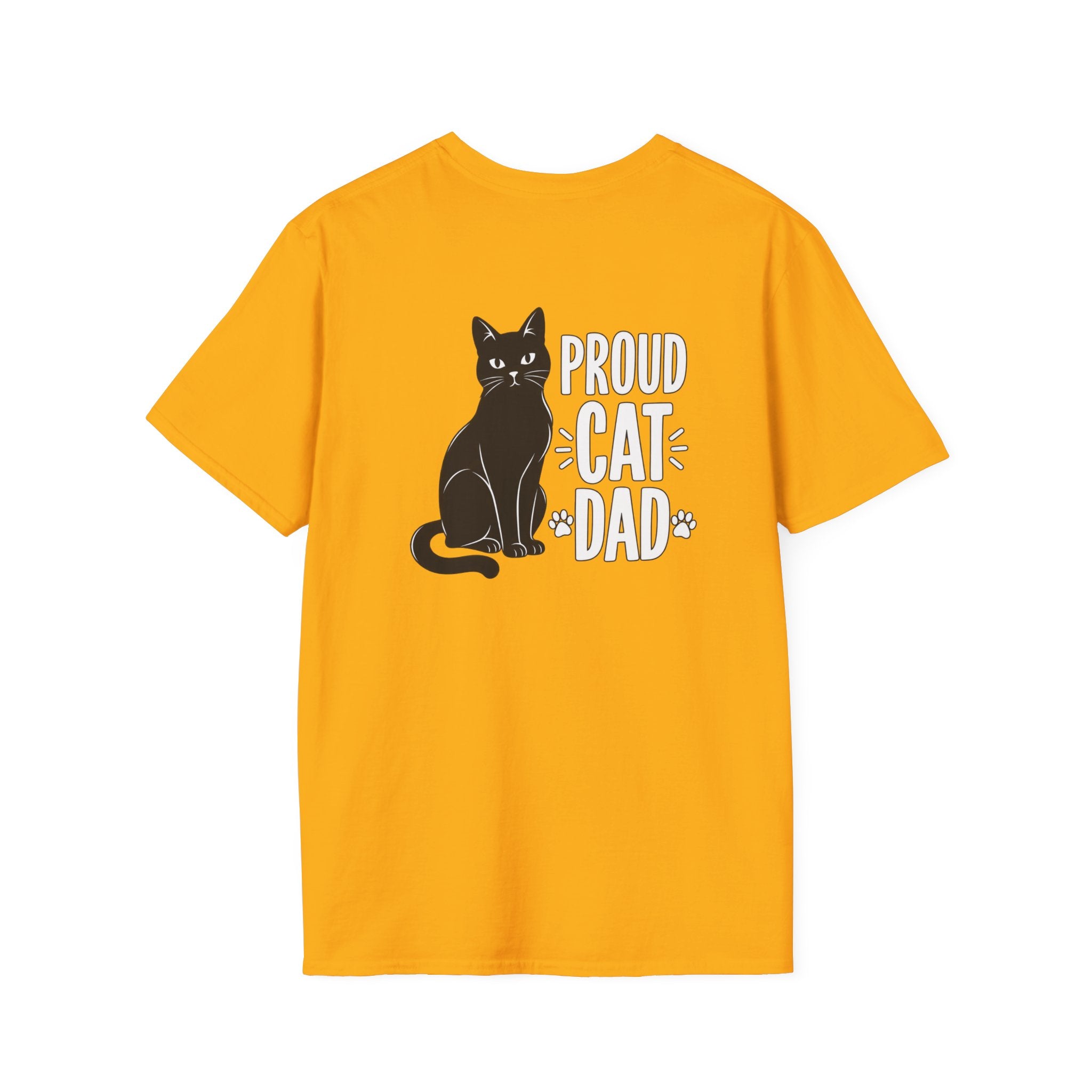 Cat Dad Shirt Proud Cat Dad Black Cat Silhouette Graphic Tee Unique Gift Funny Tshirt