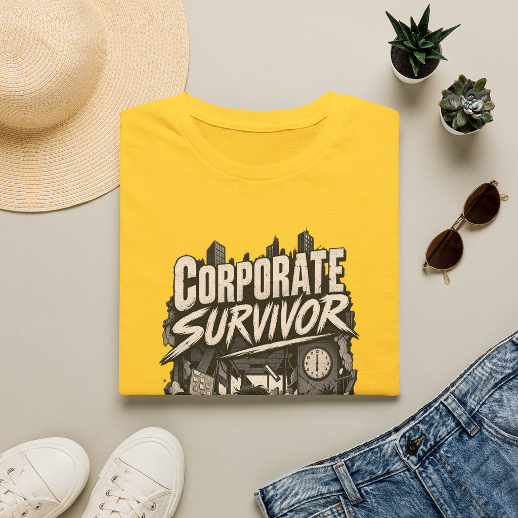 Funny Dark Humor Tshirt — Funny Office Tshirt Dark Humor Graphic Tee Unique Coworker Gift CORPORATE SURVIVOR Shirt
