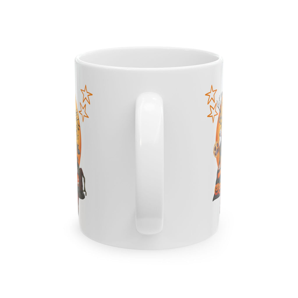 Happy Halloween Funny Coffee Mug Gift For Kids Pumpkin Spooky Cute Cat Boo 11oz
