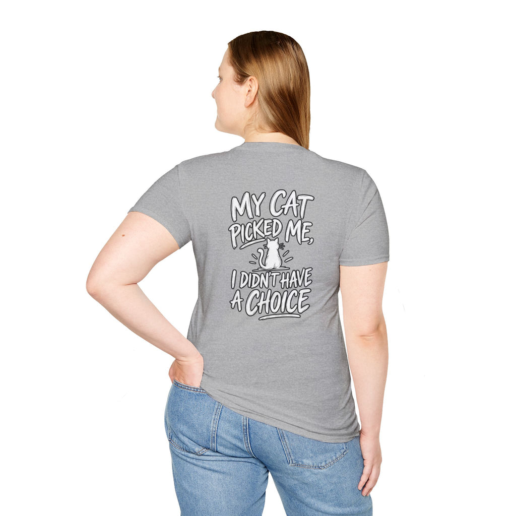 Cat Dad Shirt My Cat Picked Me Dark Humor Sarcastic Graphic Tee Unique Gift Funny Tshirt