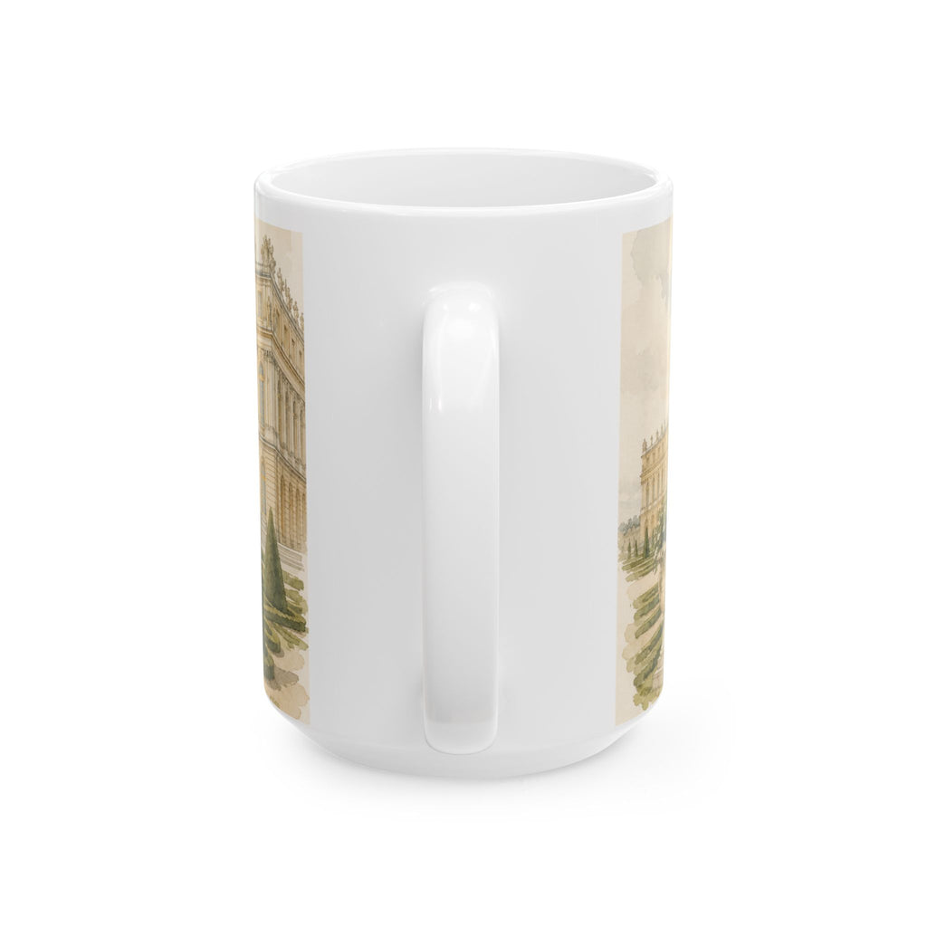 Palace of Versailles Mug Elegant Watercolor French Garden Coffee Cup Gift Ceramic Travel Mug