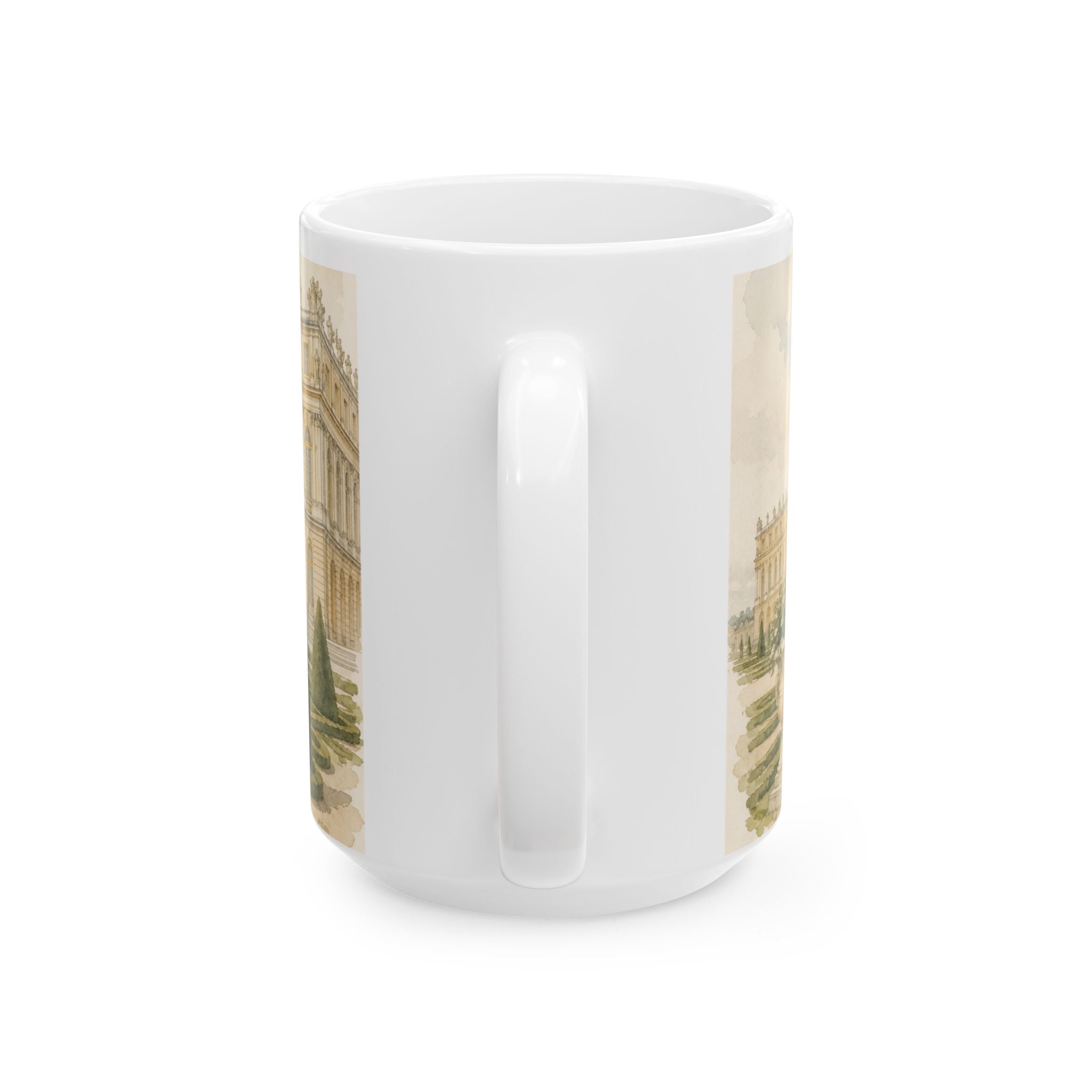 Palace of Versailles Mug Elegant Watercolor French Garden Coffee Cup Gift Ceramic Travel Mug